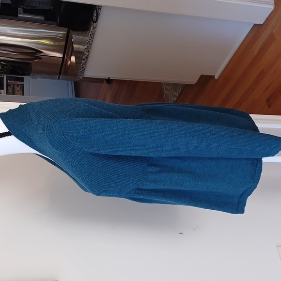 Eileen Fisher Teal Blue Peplum Cardigan Women's S - Picture 11 of 16